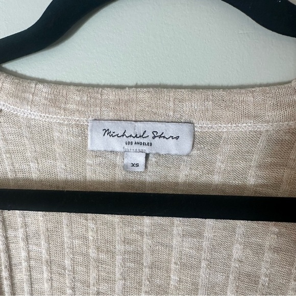Michael Stars Polly Square Neck Knit Top Oatmeal/Cream Size XS - Picture 6 of 11
